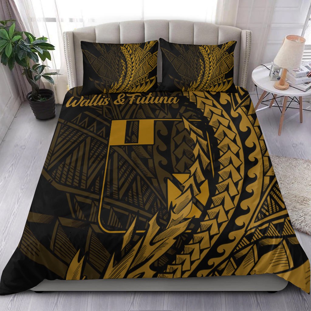 Wallis and Futuna Bedding Set - Wings Style Black - Polynesian Pride