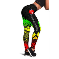 Wallis And Futuna Polynesian Leggings - Polynesian Tattoo Reggae Version Reggae - Polynesian Pride