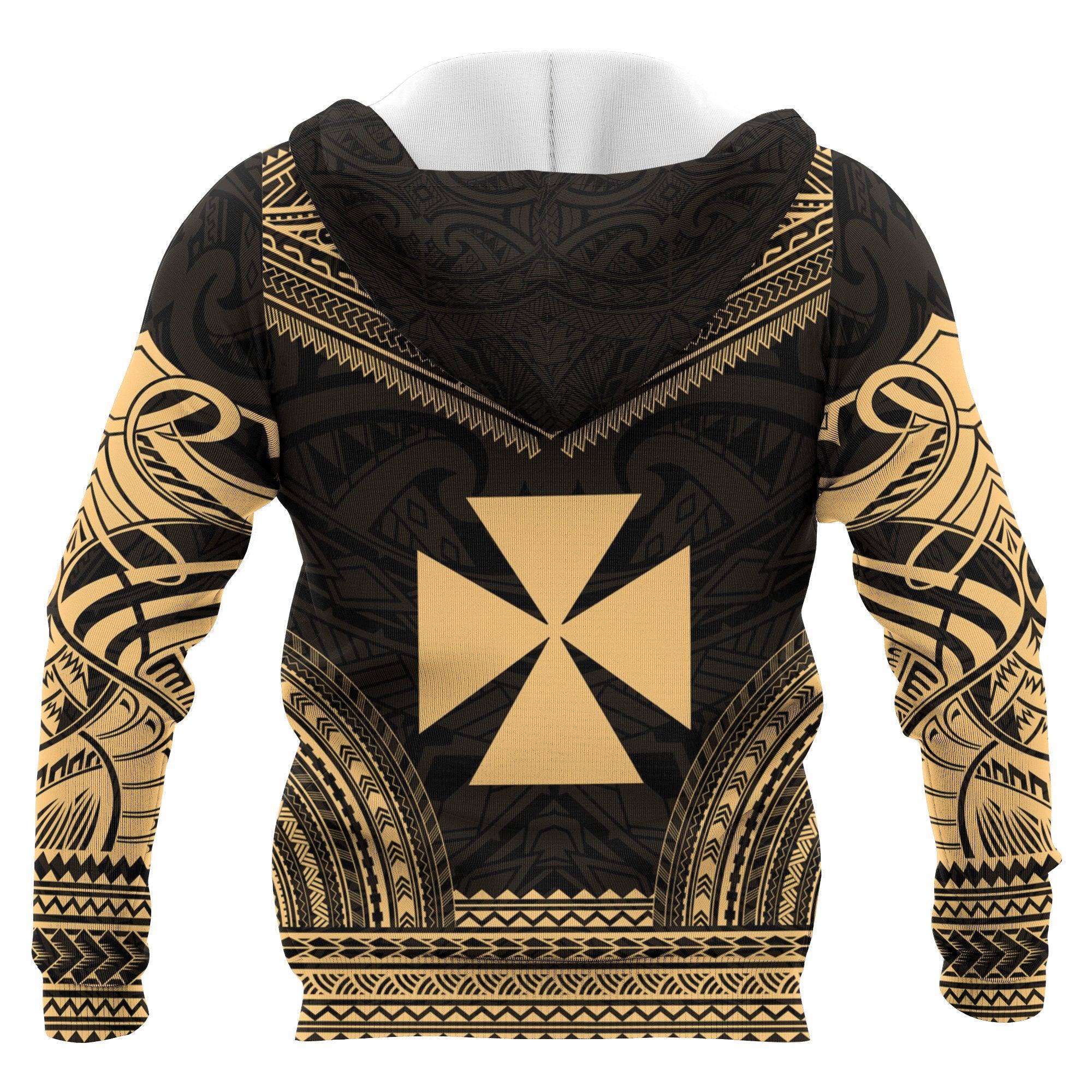Wallis nd Futuna Polynesian Chief Custom Hoodie Gold Version Unisex Gold - Polynesian Pride