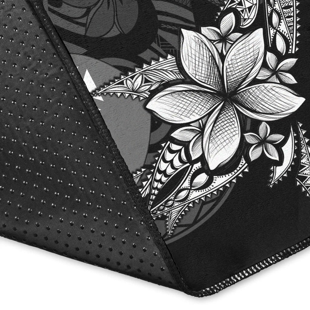 Wallis and Futuna Area Rug - Fish With Plumeria Flowers Style - Polynesian Pride