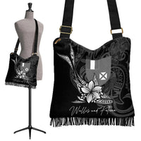 Wallis and Futuna Boho Handbag - Fish With Plumeria Flowers Style - Polynesian Pride