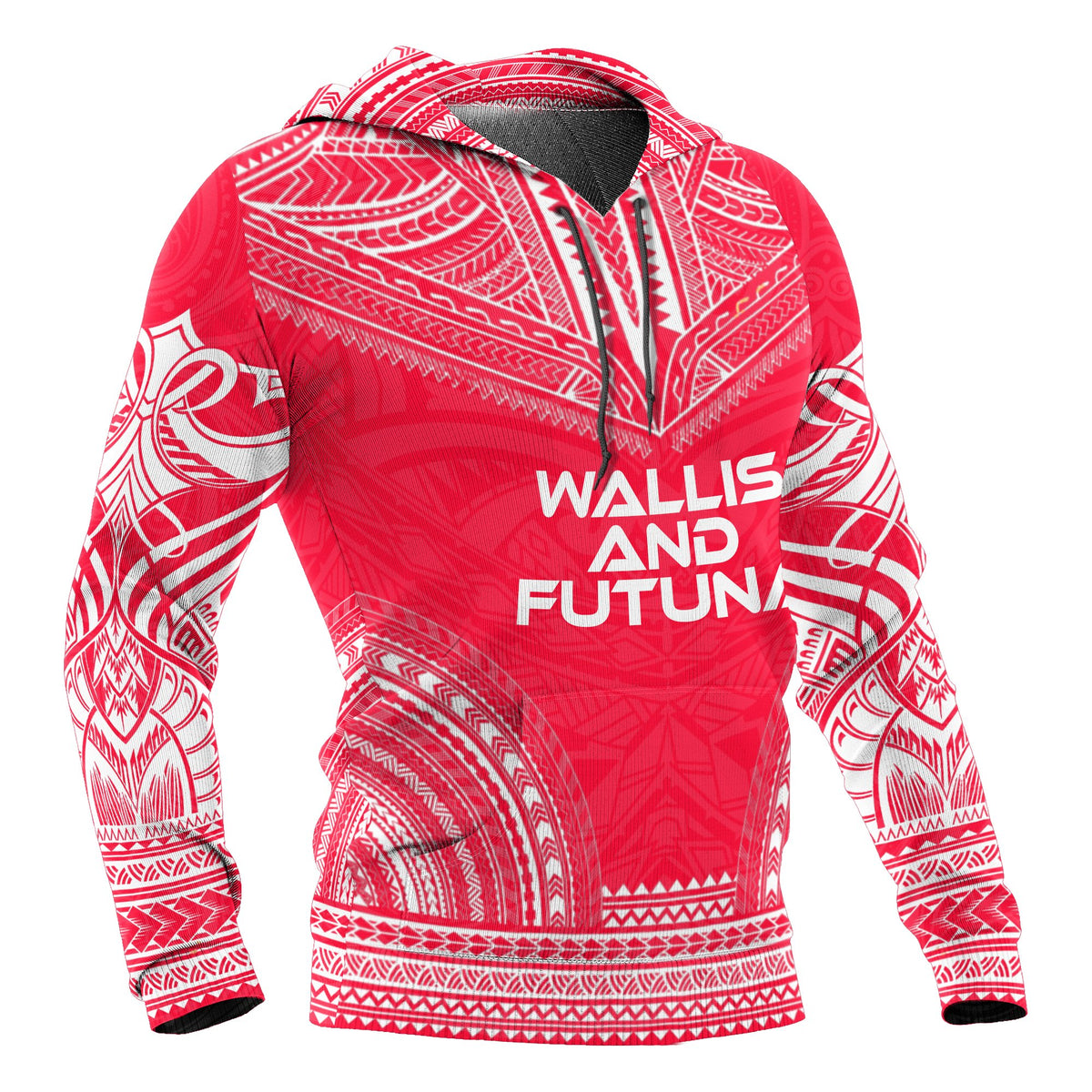 Wallis and Futuna Polynesian Chief Hoodie Red Version - Polynesian Pride