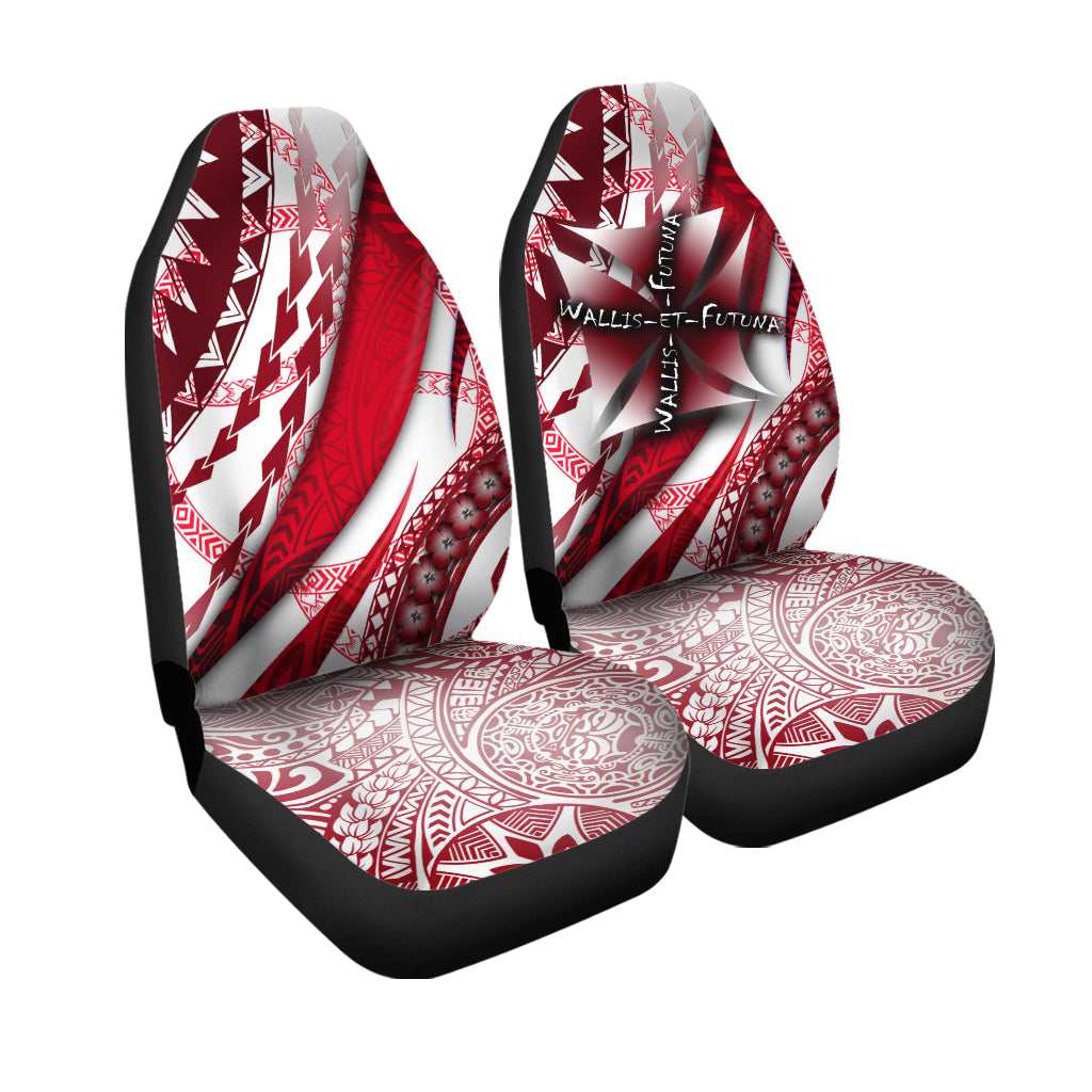 Wallis et Futuna Car Seat Cover Artsy Style - White LT9 Universal Fit White - Polynesian Pride