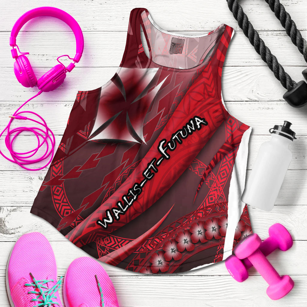 Wallis et Futuna Women Racerback Tank Artsy Style - Special LT9 - Polynesian Pride