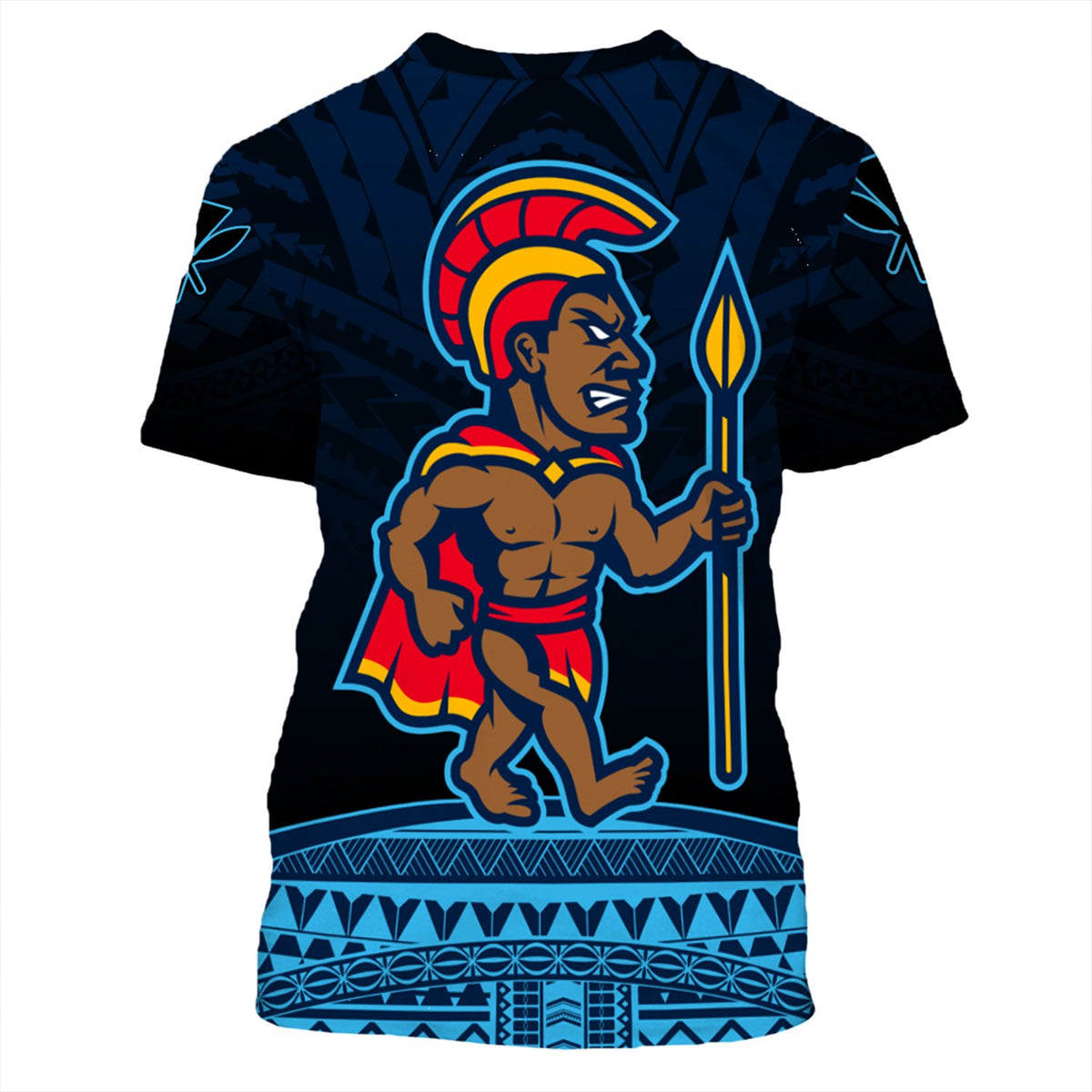 Hawaiian Polynesian Kanaka Warrior T Shirt Strong Style - Polynesian Pride