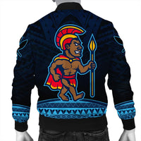 Hawaiian - Polynesian Kanaka Warrior Men's Bomber Jacket - Strong Style - AH - Polynesian Pride