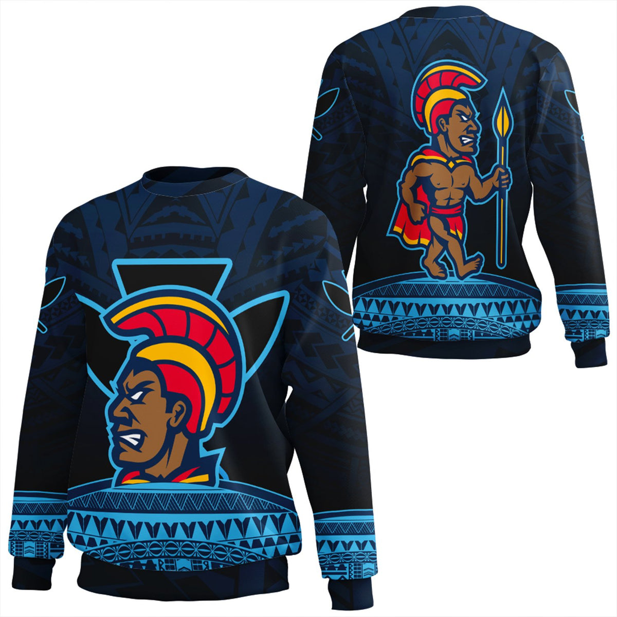 Hawaiian - Polynesian Kanaka Warrior Sweat Shirt - Strong Style - AH - Polynesian Pride