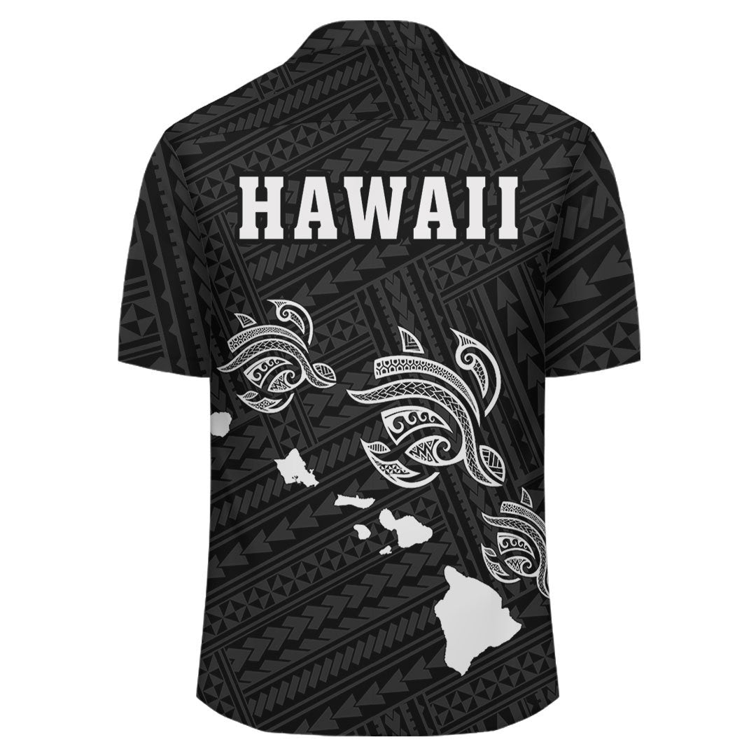 Kakau Polynesian Three Turtles Map Hawaii Shirt - White - Polynesian Pride