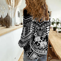 (Custom Personalised) Tonga Coat of Arms Women Casual Shirt LT9 - Polynesian Pride