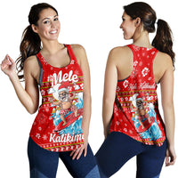 Hawaii Christmas Santas Surf Mele Kalikimaka Women Tank Top - LT2 - Polynesian Pride