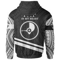 Yap State Hoodie In My Heart Style Polynesian Patterns - Polynesian Pride