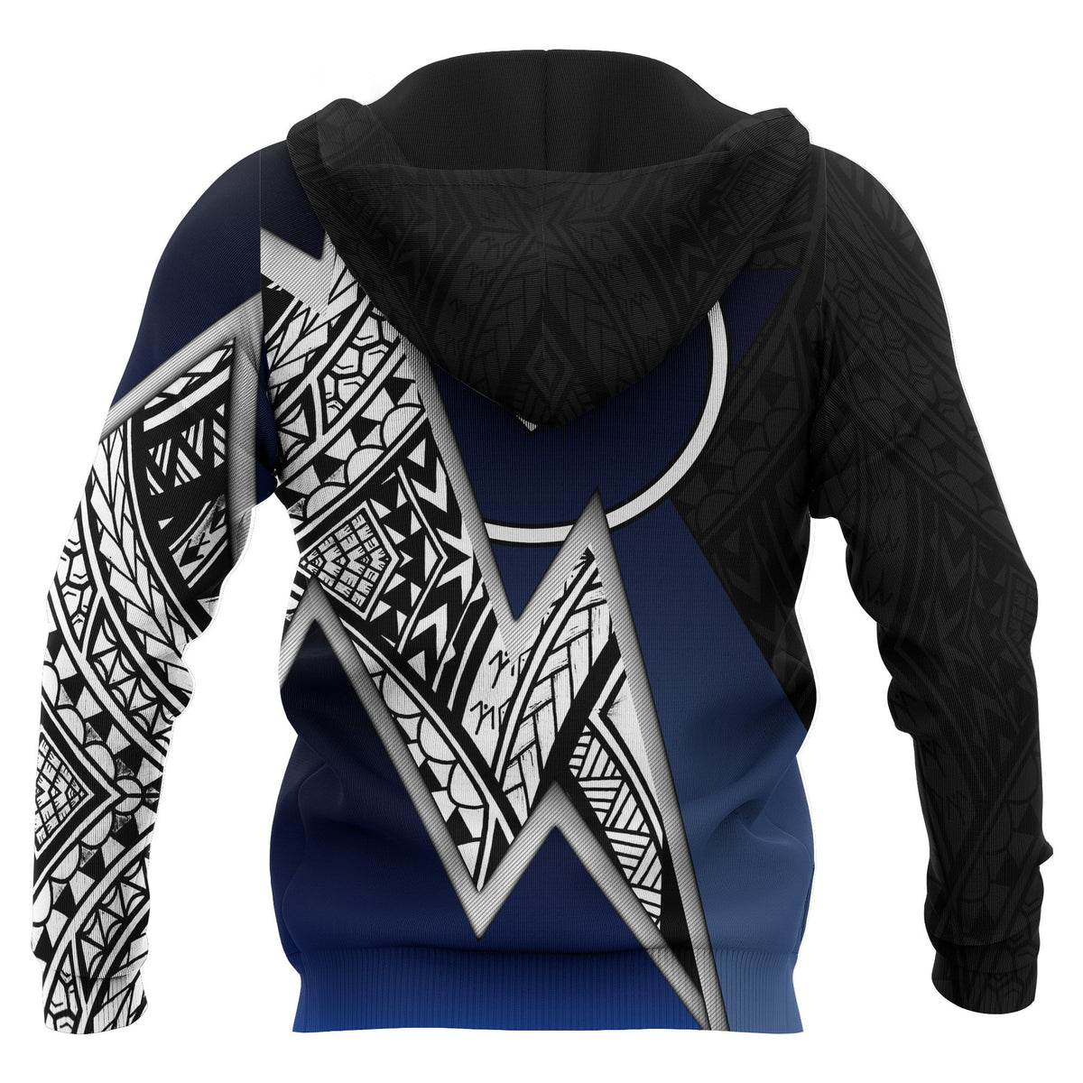 Yap Micronesian Zip up Hoodie White Lighting Piece - Polynesian Pride