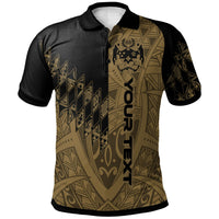 Tonga Custom Polo Shirt Gold Color Symmetry Style Unisex Black - Polynesian Pride