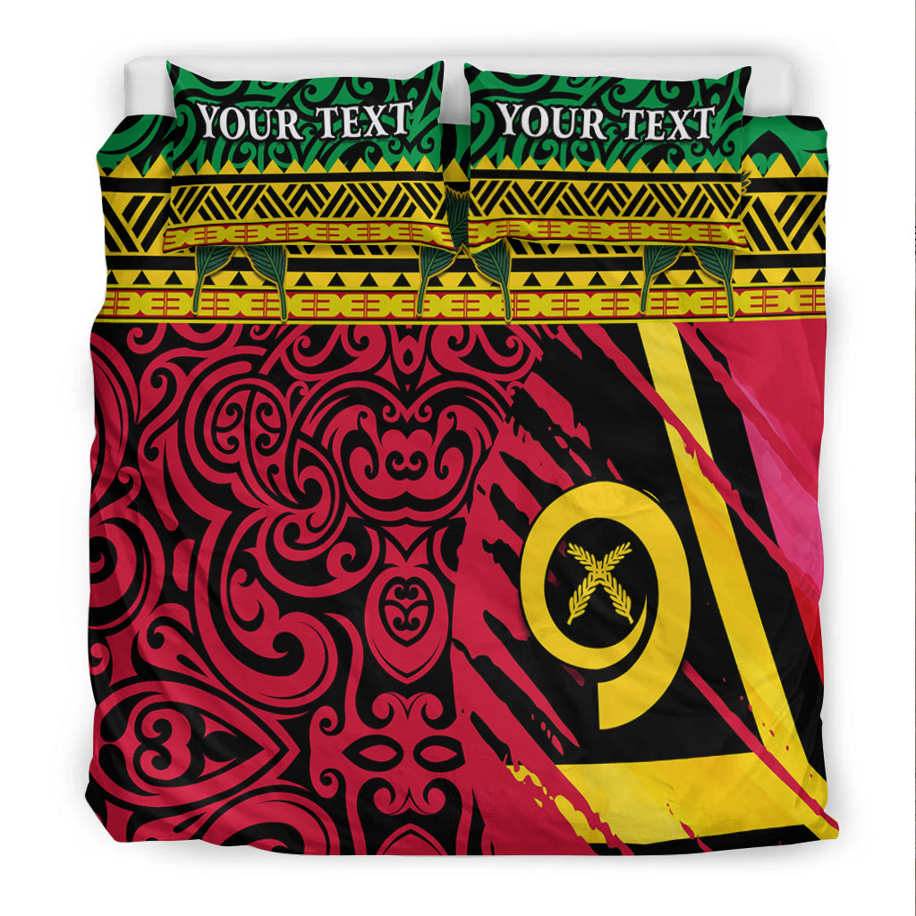 (Custom Personalised) Vanuatu Dreamy Bedding Set Flag and Pattern LT13 - Polynesian Pride