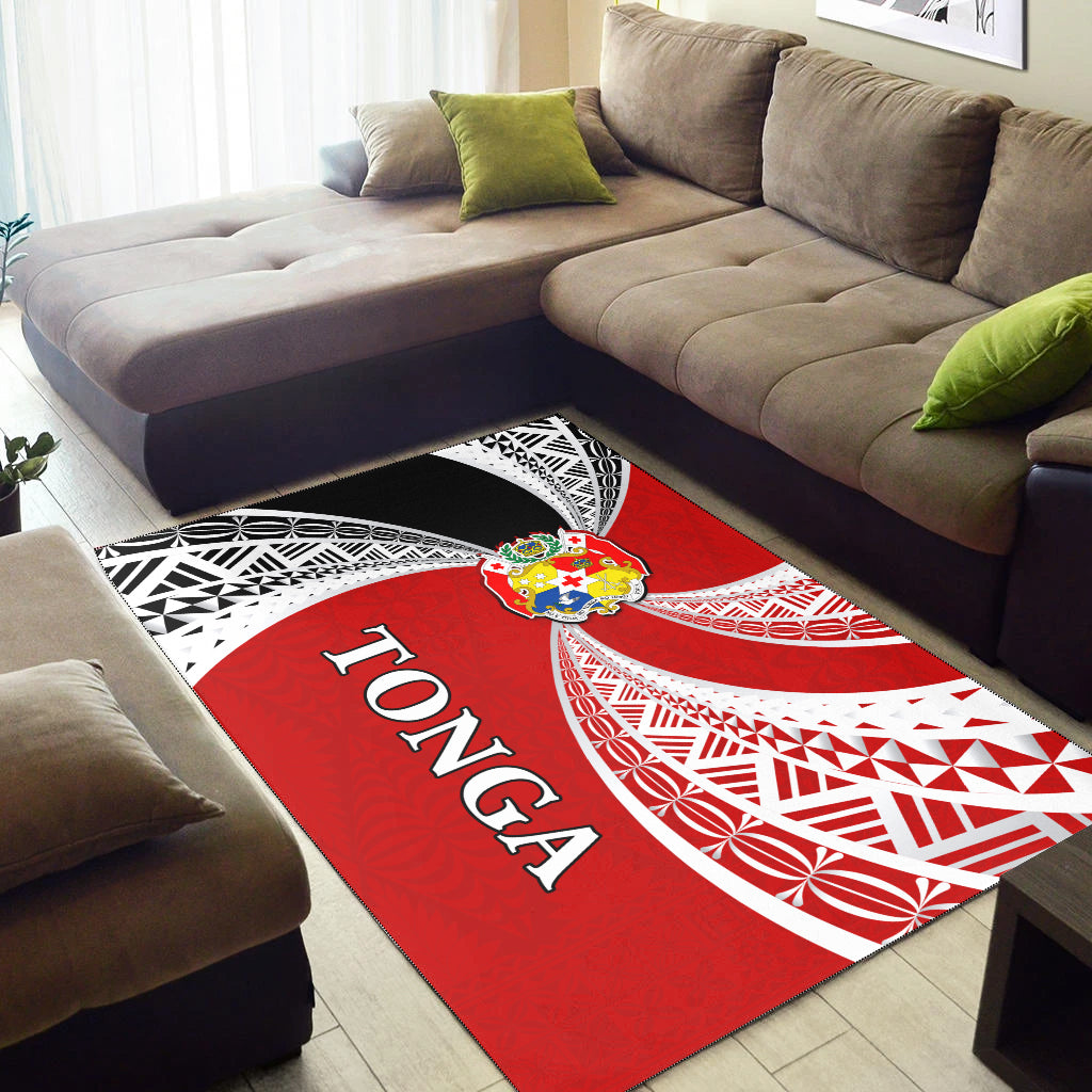 Tonga Distinctive Area Rug Tongan Tapa Pattern LT13 - Polynesian Pride