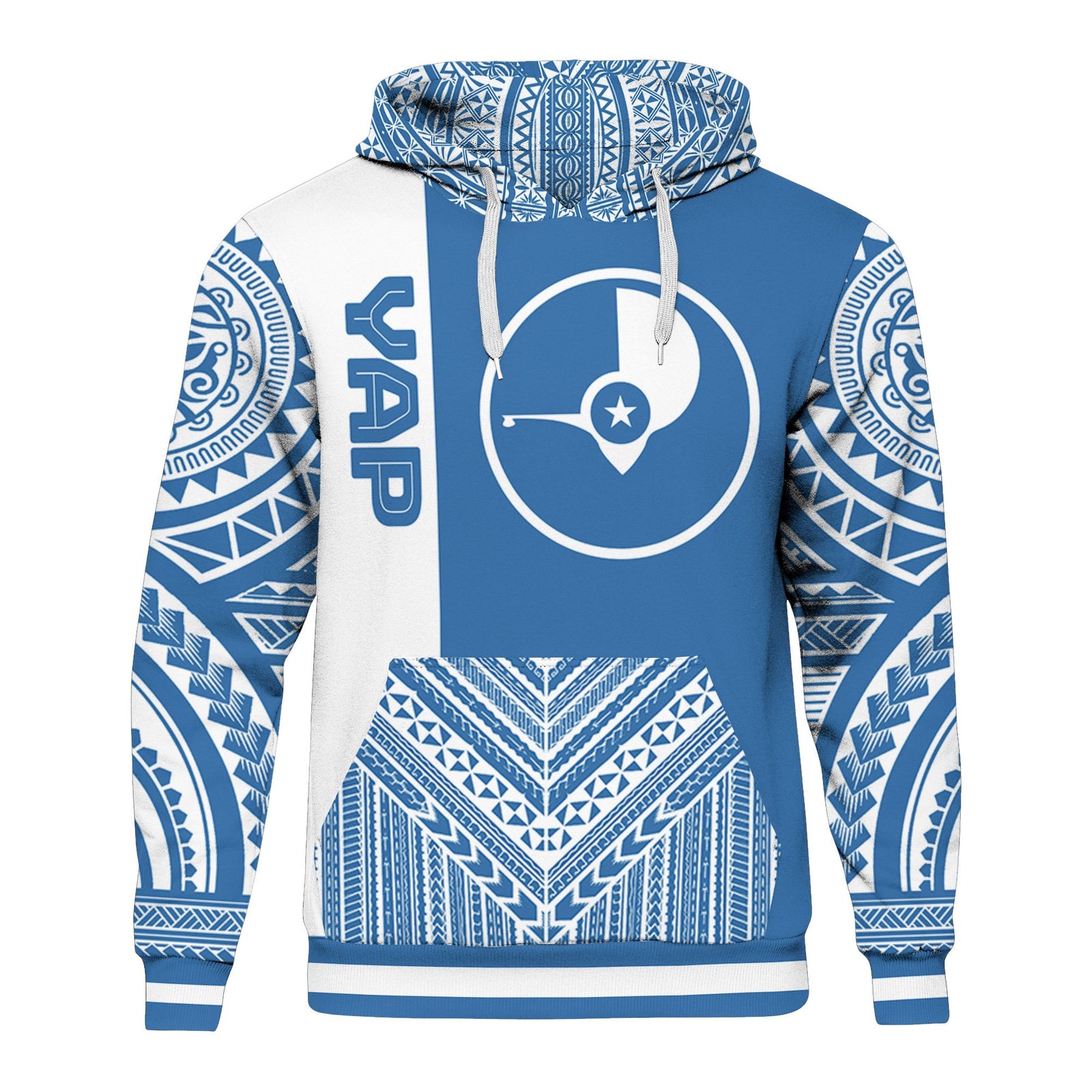 Yap Hoodie Polynesian Special Style Unisex Blue - Polynesian Pride