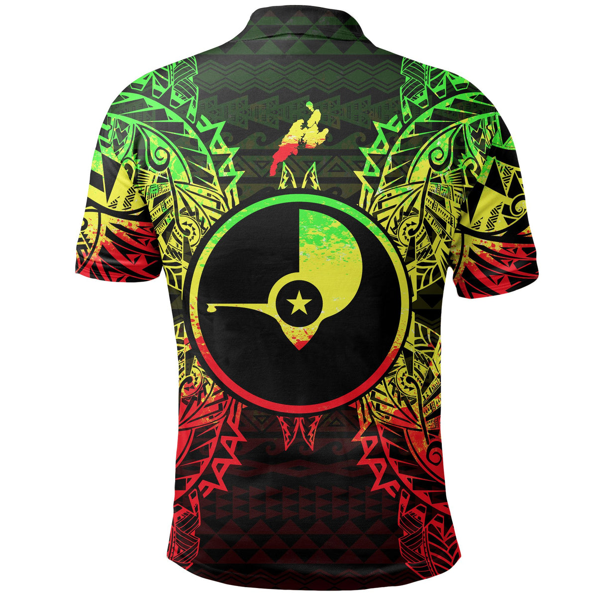 Yap Polo Shirt Yap Flag Map Polynesian Tattoo Reggae - Polynesian Pride