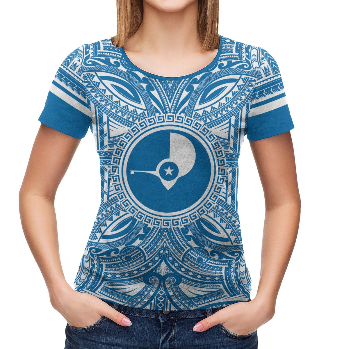 Yap T Shirt Yap Coat of Arms Polynesian Flag Color - Polynesian Pride