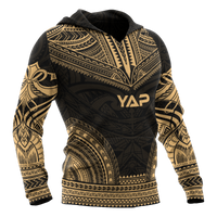 Yap Polynesian Chief Hoodie Gold Version - Polynesian Pride