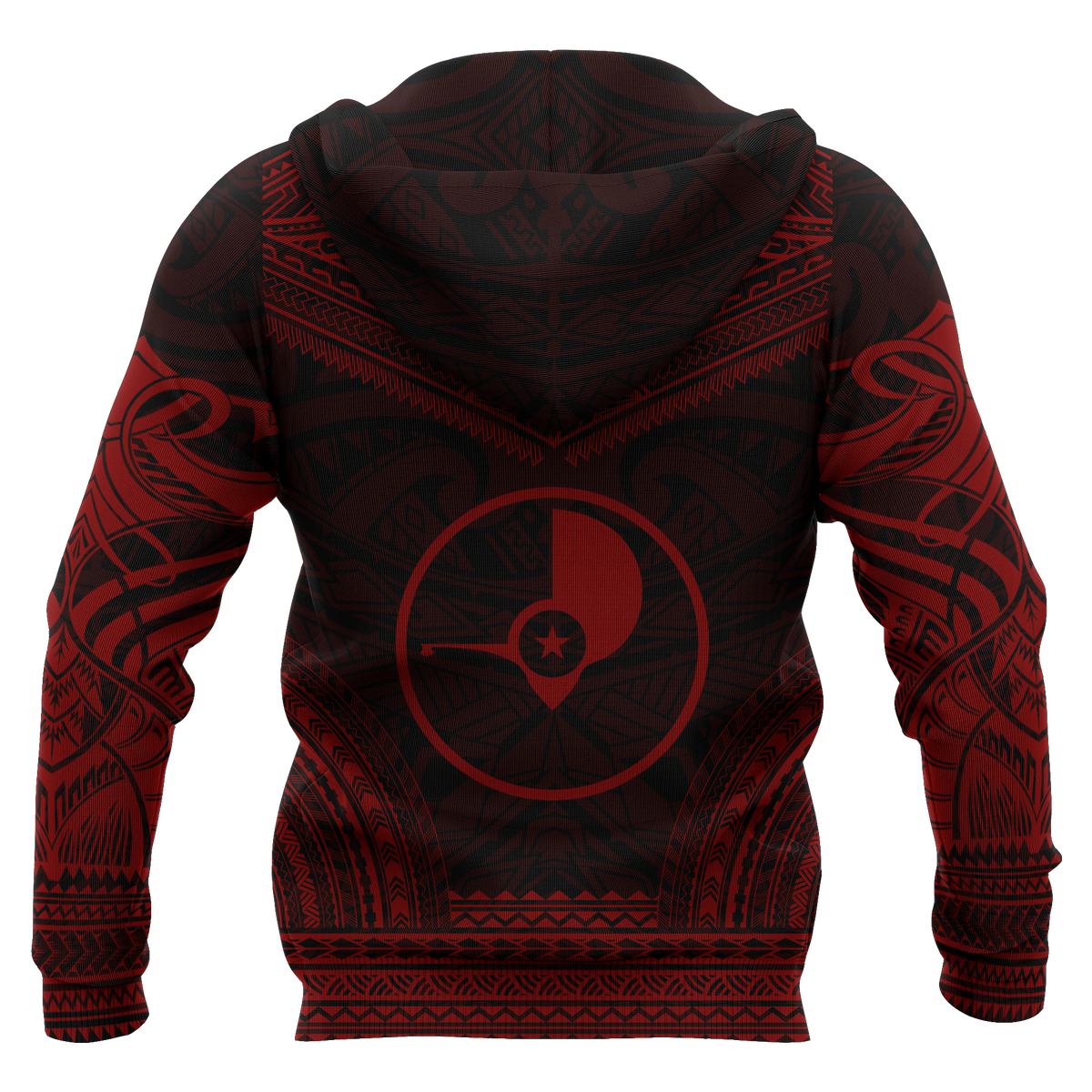 Yap Polynesian Chief Hoodie Red Version - Polynesian Pride