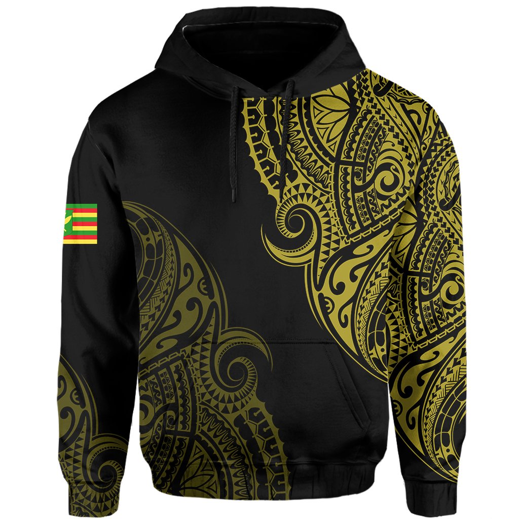 Personalized Hawaii Kanaka Map Polynesian Warrior Ikaika Hoodie William Style Yellow - Polynesian Pride