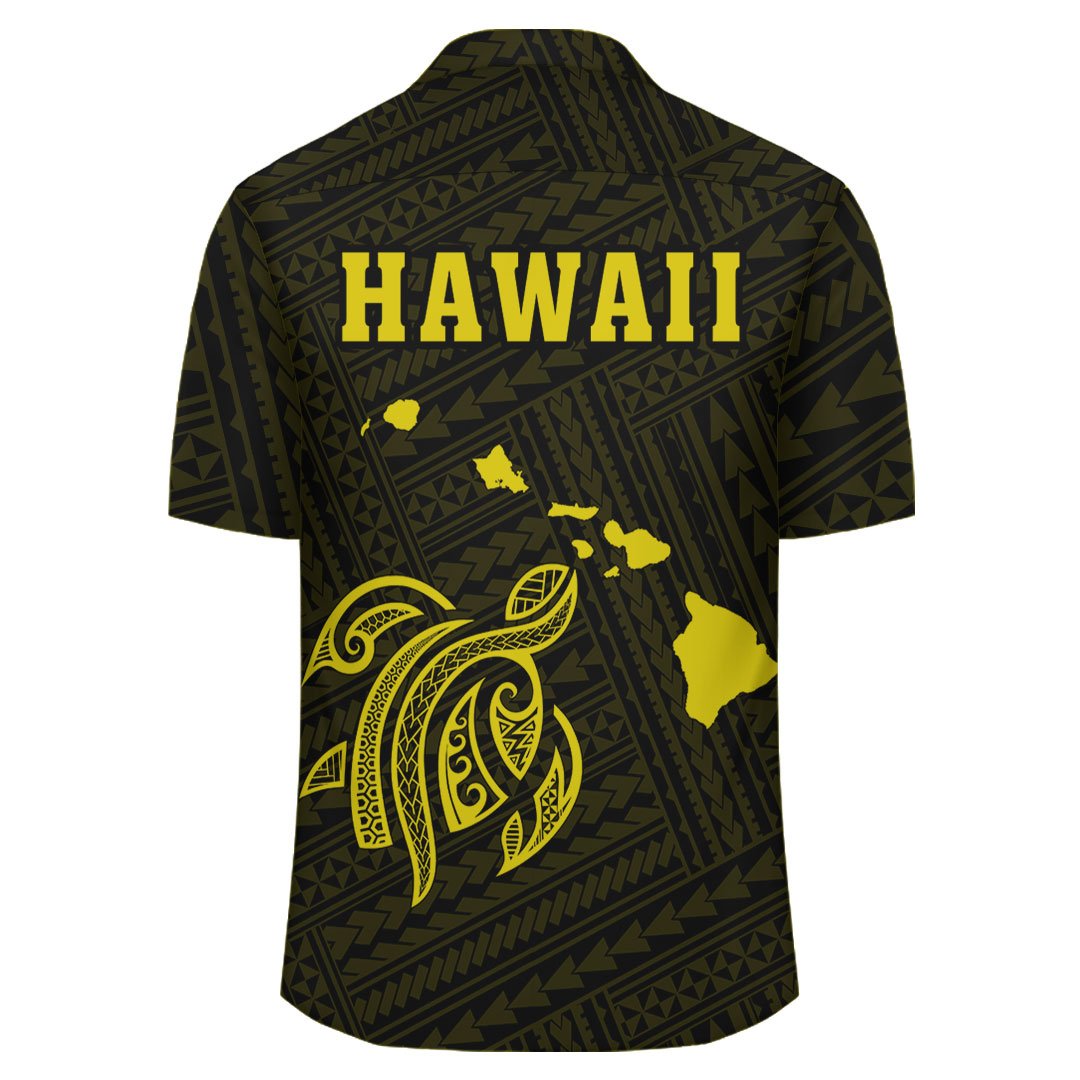Kakau Polynesian Turtle Map Hawaii Shirt - Yellow - Polynesian Pride