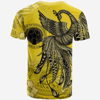 Northern Mariana Islands T Shirt Polynesian Phoenix Bird, Fairytales Bird Yellow - Polynesian Pride