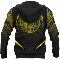 Hawaii Polynesian Zipper Hoodie Yellow The Face Style - Polynesian Pride