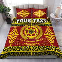 (Custom Personalised) Tonga High School Bedding Set - Tongan Pattern LT13 Red - Polynesian Pride