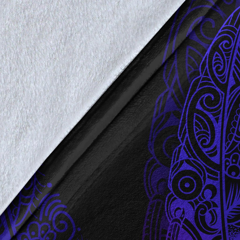 Aotearoa Premium Blanket (Purple) Fern Mix Manaia Matau LT13 - Polynesian Pride
