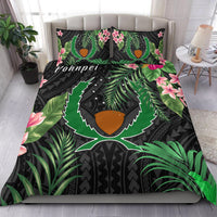 Pohnpei Micronesia Bedding Set Tropical Flowers LT13 Black - Polynesian Pride