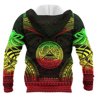 American Samoa Polynesian Chief Custom Zip up Hoodie Reggae Version Unisex Reggae - Polynesian Pride