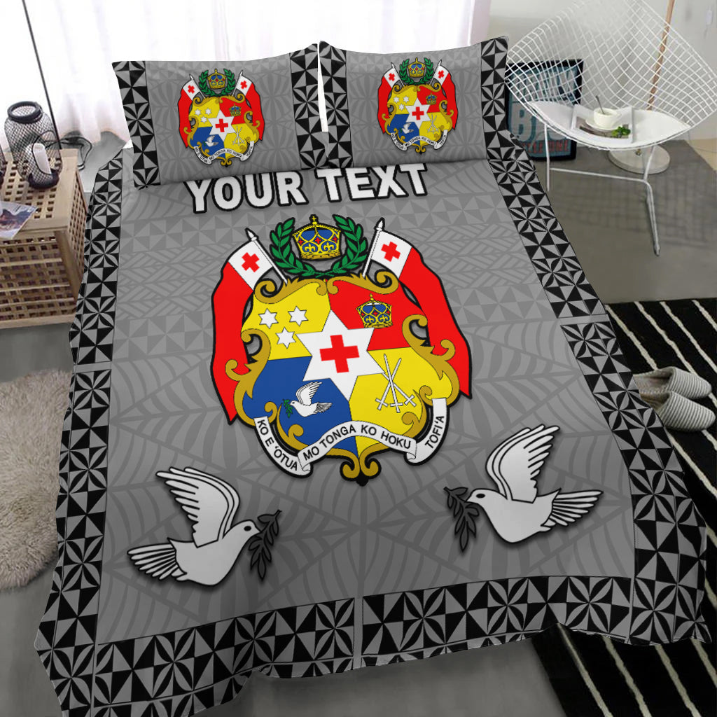 (Custom Personalised) Tonga Bedding Set Be Unique Version 01 Grey LT13 - Polynesian Pride