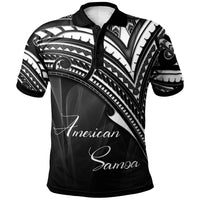American Samoa Polo Shirt Cross Style Unisex Black - Polynesian Pride