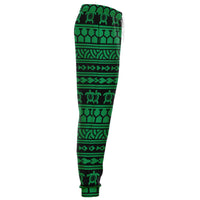 Polynesian Tattoo Tribal Green Joggers - Polynesian Pride