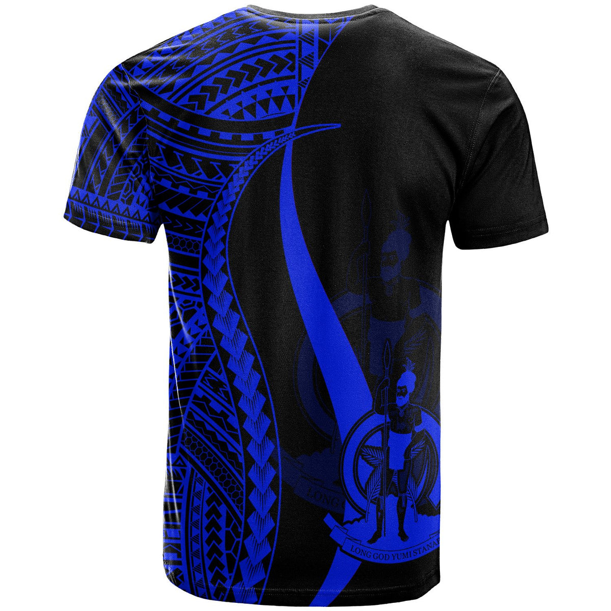 Vanuatu Custom T Shirt Blue Micronesian Tentacle Tribal Pattern - Polynesian Pride