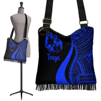 Tonga Boho Handbag - Blue Polynesian Tentacle Tribal Pattern - Polynesian Pride