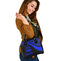 Vanuatu Shoulder Handbag - Blue Polynesian Tentacle Tribal Pattern - Polynesian Pride