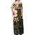 Custom Hawaiian Tribal Hammerhead Shark Tattoo Matching Hawaiian Shirt and Dress with Polynesian Hibiscus Wheat LT6 - Polynesian Pride
