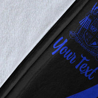 Fiji Custom Personalised Premium Blanket - Blue Polynesian Tentacle Tribal Pattern Crest - Polynesian Pride