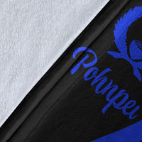 Pohnpei Premium Blanket - Blue Polynesian Tentacle Tribal Pattern - Polynesian Pride