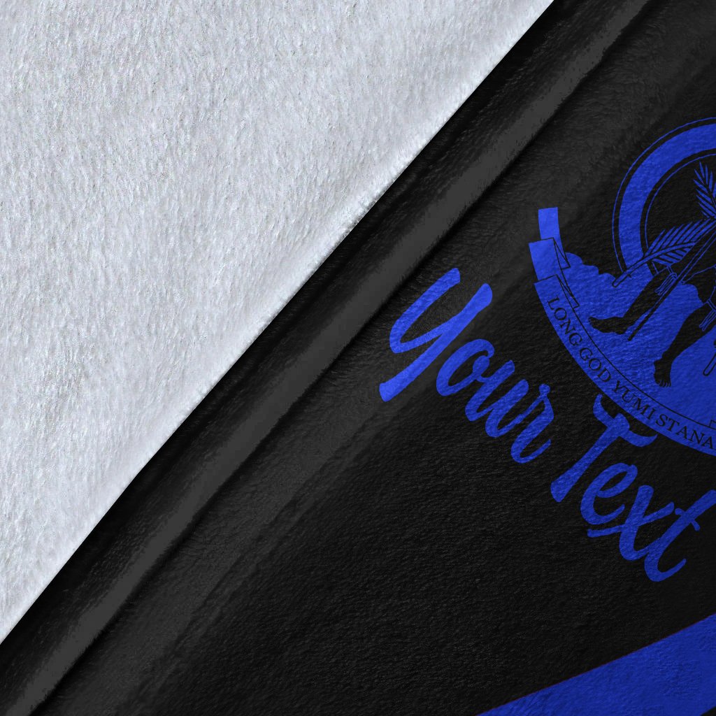 Vanuatu Custom Personalised Premium Blanket - Blue Polynesian Tentacle Tribal Pattern - Polynesian Pride