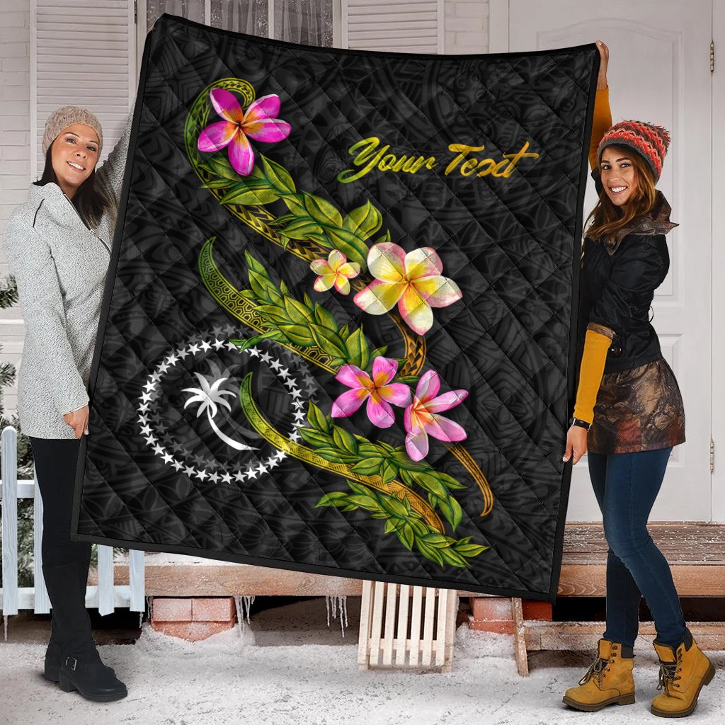 Chuuk Polynesian Custom Personalised Quilt - Plumeria Tribal - Polynesian Pride
