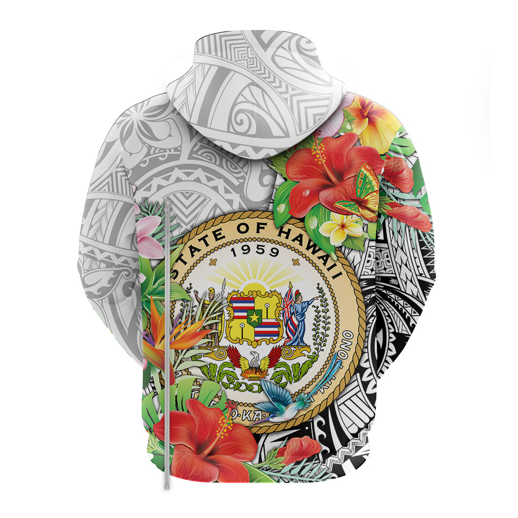 Hawaii Hibiscus Kanaka Polynesia Hoodie LT2 - Polynesian Pride