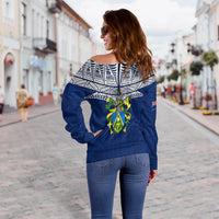 (Custom Personalised) Pitcairn Islands Pride Women Off Shoulder Sweater - LT12 - Polynesian Pride