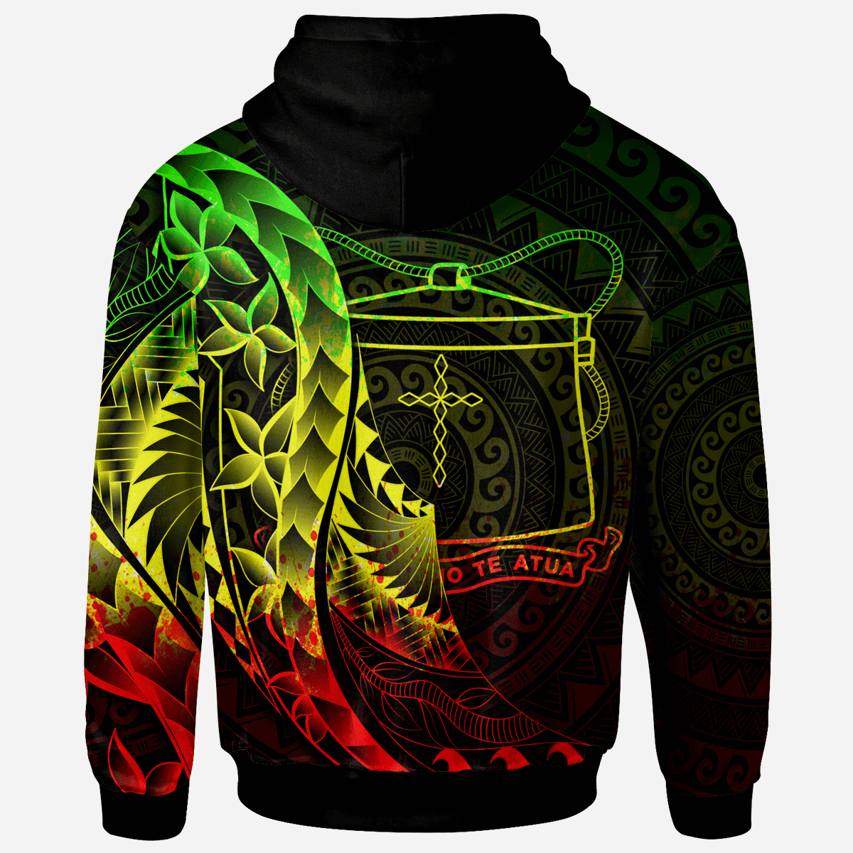 Tokelau Hoodie Polynesian Pattern Style Reggae Color - Polynesian Pride