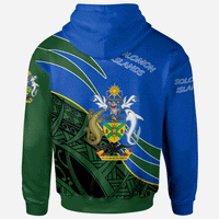 Solomon Islands Zip Hoodie Symmetrical Lines - Polynesian Pride