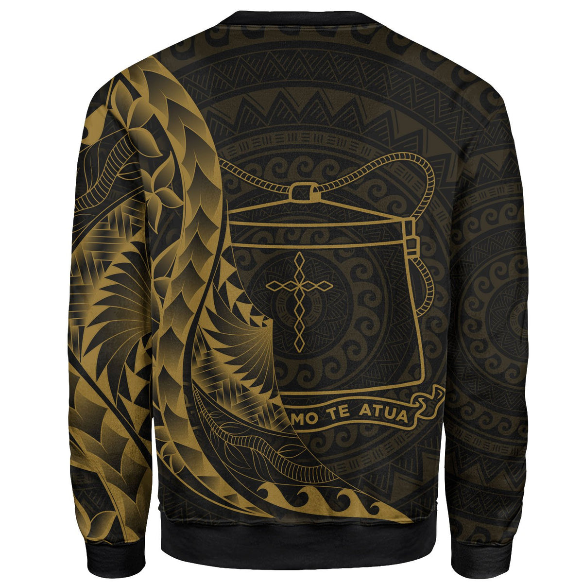 Tokelau Sweatshirt - Polynesian Pattern Style Gold Color - Polynesian Pride