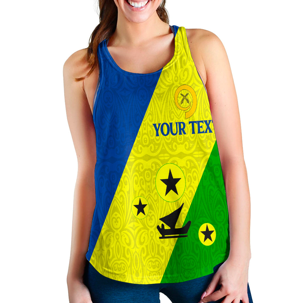 (Custom Personalised) Vanuatu Malampa Province - Women Tank Top - Flag Style - LT12 - Polynesian Pride