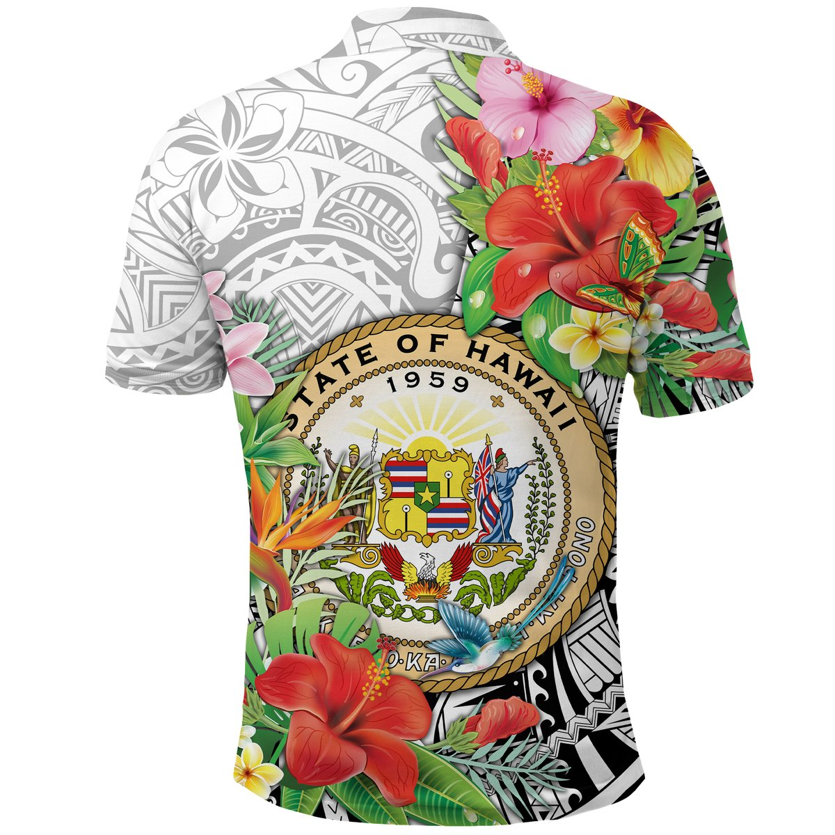 Hawaii Hibiscus Kanaka Polynesia Polo Shirt LT2 - Polynesian Pride